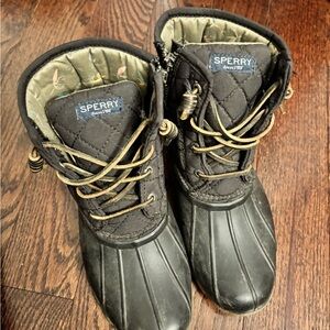 Black Sperry Booties